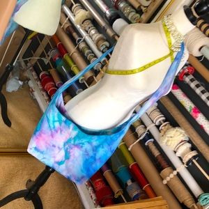 Handmade Reversible Crossbody Tote Tie Dyed